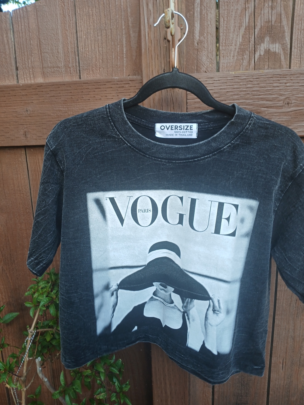 Oversize Black 'Vogue' Graphic  Size S